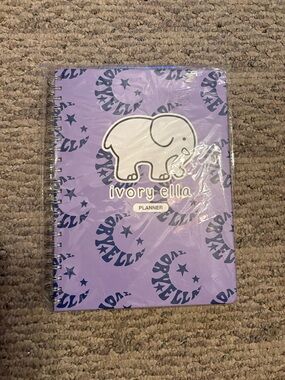 ivory ella Purple and White Planner Notebook